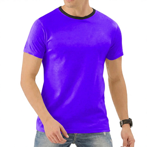 <b>Men's</b> White Short Sleeve T-Shirt Slim Fit O-Neck Contrast Trim Casual Jersey Cotton <b>Top</b> - Product Image 6