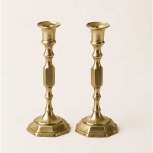 Handmade Antique <b>Brass</b> Candle <b>Holder</b> Set Gold Metal <b>Candlestick</b> Stand for Wedding Centerpieces & Elegant Home Tabletop - Product Image 5