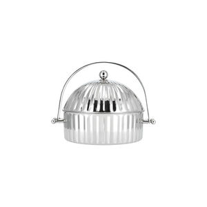 Casserole ronde en bois moderne avec couvercle en acier inoxydable, chauffe-plat isolé pour la maison, les mariages et les hôtels - Product Image 3