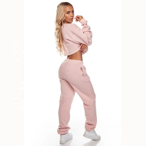 New High Quality <b>Tracksuit</b> Wholesale Women's Crop Top Sportswear Women <b>Tracksuit</b> <b>Plain</b> <b>Tracksuit</b> - Product Image 1