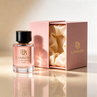 Vente en gros de flacons de parfum vides transparents pour femmes, 30 ml, 50 ml, 100 ml, atomiseur pressurisé, flacon de parfum à sertir avec emballage en boîte