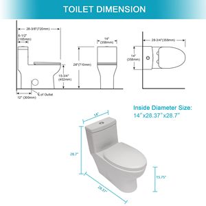 WC in ceramica a doppio filo monopezzo con chiusura morbida - Product Image 4