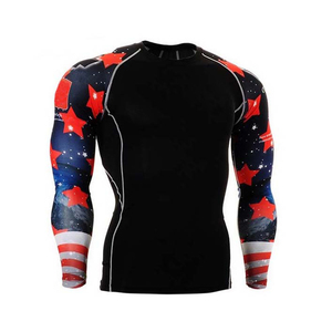 เสื้อรัดกล้ามเนื้อผู้ชายแบบ OEM ผลิตตามสั่ง ผ้าโพลีเอสเตอร์ระบายอากาศ แห้งเร็ว เหมาะสำหรับออกกำลังกาย กีฬาทางน้ำ และเล่นเซิร์ฟ - Product Image 5