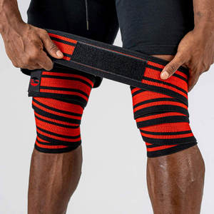 Low Moq Weightlifting Durable Material Lightweight Gym <b>Knee</b> Wraps Top Selling Compression Workout <b>Knee</b> Wraps For Sale - Product Image 5