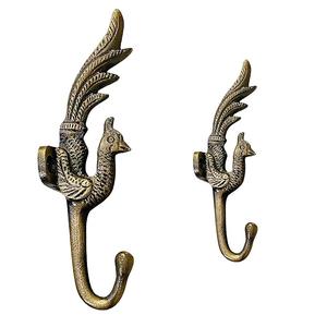 Porte-manteau mural en métal robuste à double crochet, support de rangement en fer à forte capacité de charge pour manteaux, chapeaux et serviettes - Product Image 1