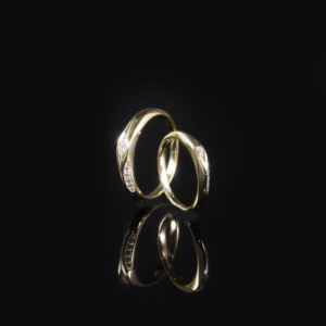 AMBER JEWELS T-1695 Bague de fiançailles unisexe en or massif 18 carats avec diamant taille brillant serti à griffes, plaqué rhodium, style classique - Product Image 4