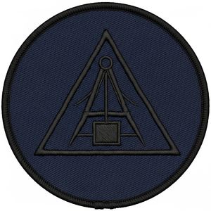 Parche Triangular con Letra G Masónica, Bordado en Rojo Granate, Insignia de la Francmasonería, Aplique para Uniforme Ritual, Emblema para Coser - Product Image 4