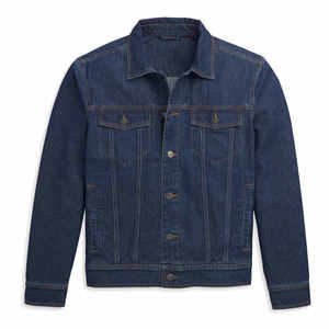 High Street Style Men's Casual Wear Denim Jacket <b>Top</b> Seller Solid Color Good Quality Men Clothing Denim Jeans Jackets - Product Image 1
