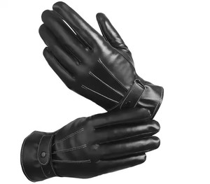 Factory Price 2025 Fashion Mens Touch Screen UV Protection Full Finger Warm Winter Sports Lightweight Leather <b>Gloves</b> <b>Waterproof</b> - Product Image 4