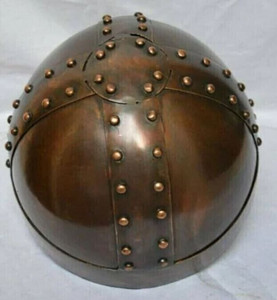 Casco Vikingo Medieval de Acero, Plateado y Pulido, Armadura Histórica Personalizada para Recreación Histórica, Disfraz Nórdico OEM - Product Image 4