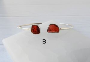 Garnet <b>Bracelet</b> Sterling <b>Silver</b> Red Garnet Crystal <b>Bangle</b> Elegant Gemstone Jewelry Adjustable <b>Bracelet</b> Gift For Her - Product Image 3