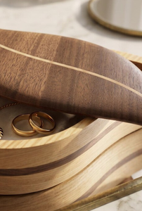 x Luxury Wooden Leaf Shaped Jewelry Box Handcrafted Solid <b>Wood</b> Storage Organizer Decorative Keepsake Ring Case Wholesale Gift - Product Image 6