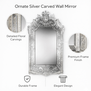 Espejo de Pared Veneciano de Lujo al por Mayor |   Espejo Decorativo de Vidrio Estilo Barroco Vintage para Sala de Estar y Decoración del Hogar - Product Image 4