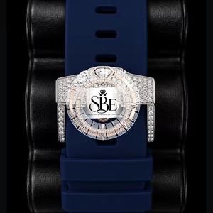Montre pour homme Hip Hop Square en acier inoxydable avec cristal saphir, mouvement à quartz ETA, chronographe résistant à l'eau 3BAR, style Iced Bling - Product Image 2