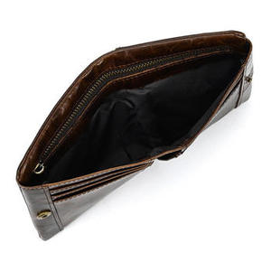 Cartera de Hombre de Cuero Genuino, Diseño Elegante, Material de Alta Calidad, Bloqueo RFID, Multifuncional, Patrón Geométrico - Product Image 2