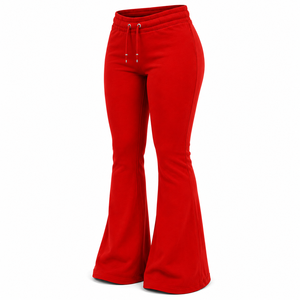 Pantalones Deportivos de Campana para Mujer con Logotipo Personalizado, Estilo Chic Y2K, Pantalones de Campana de Color Sólido, Pantalones Deportivos de Campana de Moda Premium para Mujer - Product Image 2