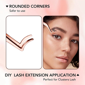 Applicateurs de cils en or/or rose personnalisés, en acier inoxydable japonais, longueur 10 mm, antistatiques, outils de beauté sur mesure - Product Image 5
