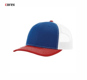 Custom Blue Red Mesh Richardson Trucker Cap 6-Panel Adjustable Unisex Casual Fashion Outdoor Spring Summer Adult <b>Hat</b> - Product Image 6