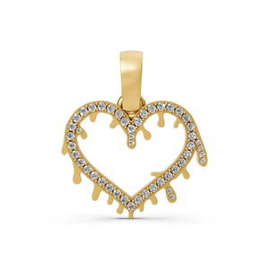 Colgante de Corazón con Diamantes Cultivados en Laboratorio en Oro de 10K, Joyería Fina para Mujer, Certificado IGI, Regalo Personalizado - Product Image 5