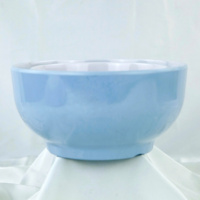 Ensemble de 3 bols à soupe en mélamine, vaisselle moderne de luxe polie, qualité alimentaire, compatible lave-vaisselle et micro-ondes, assiettes bleues et blanches pour fête