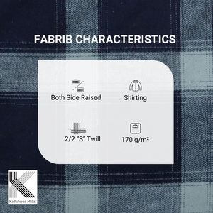 Tissu en flanelle de coton teint en fil, sergé 2/2, 170 GSM, tissé à carreaux, OEM ODM - Product Image 3