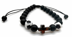 ลูกฟุตบอล + สร้อยข้อมือลูกปัดสีดำ - Product Image 2