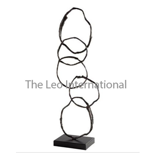 Sculpture de table en fer forgé Art Déco, faite à la main, écologique, personnalisable, décoration métallique pour la maison, statue décorative - Product Image 4