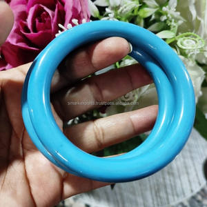 Vibrant <b>Red</b> Resin Kada Bangle Bracelet Wide Chunky Cuff Wrist Jewelry Resin Craft Fashion for Women - Product Image 6