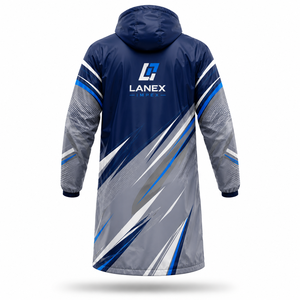 Manteau de pluie à capuche personnalisé, fin, imperméable, sublimation, pour hommes, en polyester enduit de PVC, long, doublure en maille, coupe-vent, pour le travail en extérieur, OEM ODM - Product Image 3
