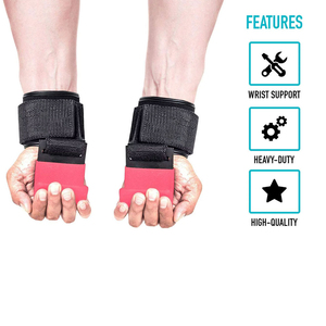 Ganchos para Levantamiento de Pesas para Gimnasio / Ganchos de Agarre para Entrenamiento de Fuerza con Barra y Correas - Product Image 2