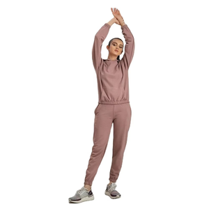 Winter Warm Women Hooded <b>Tracksuit</b> Cozy Fleece Full Sleeve Hoodie and Jogger Pants Drawstring Everyday Wear Set - Product Image 2