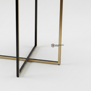 Nordic Style Gold Wire Hourglass <b>Stool</b> Elegant Marble Top <b>Vanity</b> <b>Stool</b> Contemporary Ring Base Accent <b>Table</b> - Product Image 4