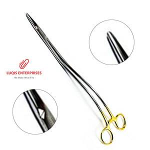 Portaagujas Bozeman de Carburo de Tungsteno en Forma de S, Instrumento Quirúrgico de Acero Inoxidable Angulado, Reutilizable y Autoclavable, 14 cm - Product Image 3