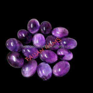 Piedra preciosa de tamaño calibrado de amatista suelta con forma de corte ovalado facetado para uso de joyería a precios a granel por vendedor indio - Product Image 4