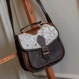 Bolso de piel de vaca de cuero real, elegante pelo occidental en cuero de piel de vaca, bolso de hombro para mujer, bolso cruzado - Product Image 3