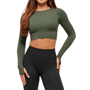 T-shirt de sport pour femme, coupe classique, écologique, respirant, à séchage rapide, compression, haut athlétique sans manches, vente en gros - Product Image 1