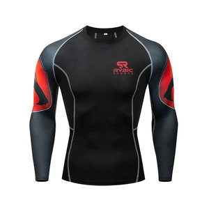Rashguard pour hommes à coutures renforcées et durables, imprimé, pour entraînement en arts martiaux mixtes, vêtements de sport de qualité professionnelle - Product Image 1