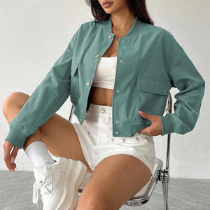 Blouson Bomber Femme Style International avec Broderie Personnalisable, Veste Extérieure Imperméable à Fermeture Éclair pour Impression et Marchés de Détail - Product Image 6