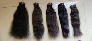 ผมแท้คุณภาพสูงสีดำธรรมชาติ 32 นิ้ว จากวัด  100% แบบลอนบอดี้เวฟ สำหรับถักเปีย  ผมอินเดีย TRP Hair Export - Product Image 2