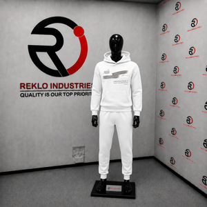 Conjunto Deportivo con Capucha Blanca, Sudadera y Pantalones Largos de Algodón, Color Sólido, Logotipo Digital Impreso en la Parte Delantera, Ropa de Otoño Personalizada - Product Image 3