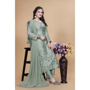 Designer Women's Party Wear <b>Top</b>-Bottom and Beautiful Dupatta Set - Product Image 1