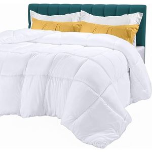 Piumino Alternativo Utopia Bedding per Tutte le Stagioni, Misura Twin, Trapuntato a Quadri con Linguette agli Angoli, Stile Mac - Product Image 1