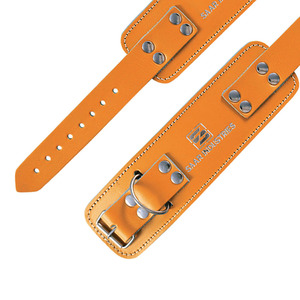 สายรัดข้อเท้าหนังทนทานสำหรับการออกกำลังกายกล้ามเนื้อก้น - สายรัดขาแบบมีแผ่นรองรับน้ำหนักเพื่อความสบายสำหรับอุปกรณ์เสริมความแข็งแรงด้วยสายเคเบิลพูลเลย์ - Product Image 5