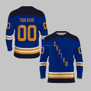 Camiseta de hockey sobre hielo transpirable Unisex OEM y ODM, ropa deportiva con logotipo personalizado para adultos, venta al por mayor, uniforme de hockey sobre hielo para hombres y mujeres - Product Image 3