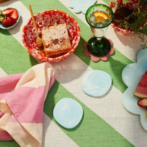 Sous-verres ronds en résine faits à la main, bleus, antidérapants, design moderne, tapis et coussinets pour la décoration de table, sous-verres de forme personnalisée, modernes - Product Image 3