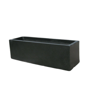 <b>Long</b> Rectangular Fiber Concrete Flower <b>Pots</b> with Textured Surface for Accent <b>Plants</b> in Resort Gardens - Product Image 1