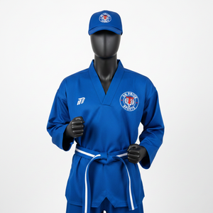 ชุดยูนิฟอร์มศิลปะการต่อสู้น้ำหนักเบา ทนทาน ปรับแต่งโลโก้ได้ ปิดด้วยเชือกผูก ดีไซน์สำหรับทั้งชายและหญิง ผลิตจากผ้าฝ้ายที่สวมใส่สบาย - Product Image 1