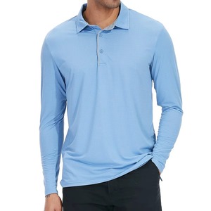Camisa de Manga Larga para Hombre, Transpirable, de Algodón Mercerizado, Personalizable, Informal, para Golf, de Primera Calidad, con MOQ Bajo - Product Image 1