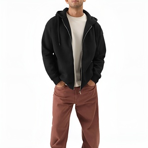 Nouveau design 2025 – Sweats à capuche zippés pour hommes, confortables, teints en pièce, motif uni, pour l'hiver, polyvalents, élégants, OEM - Product Image 4