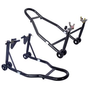Cavalletto moto 1000LB moto moto anteriore e posteriore ruota portabagagli Paddock supporto nero U - Product Image 1